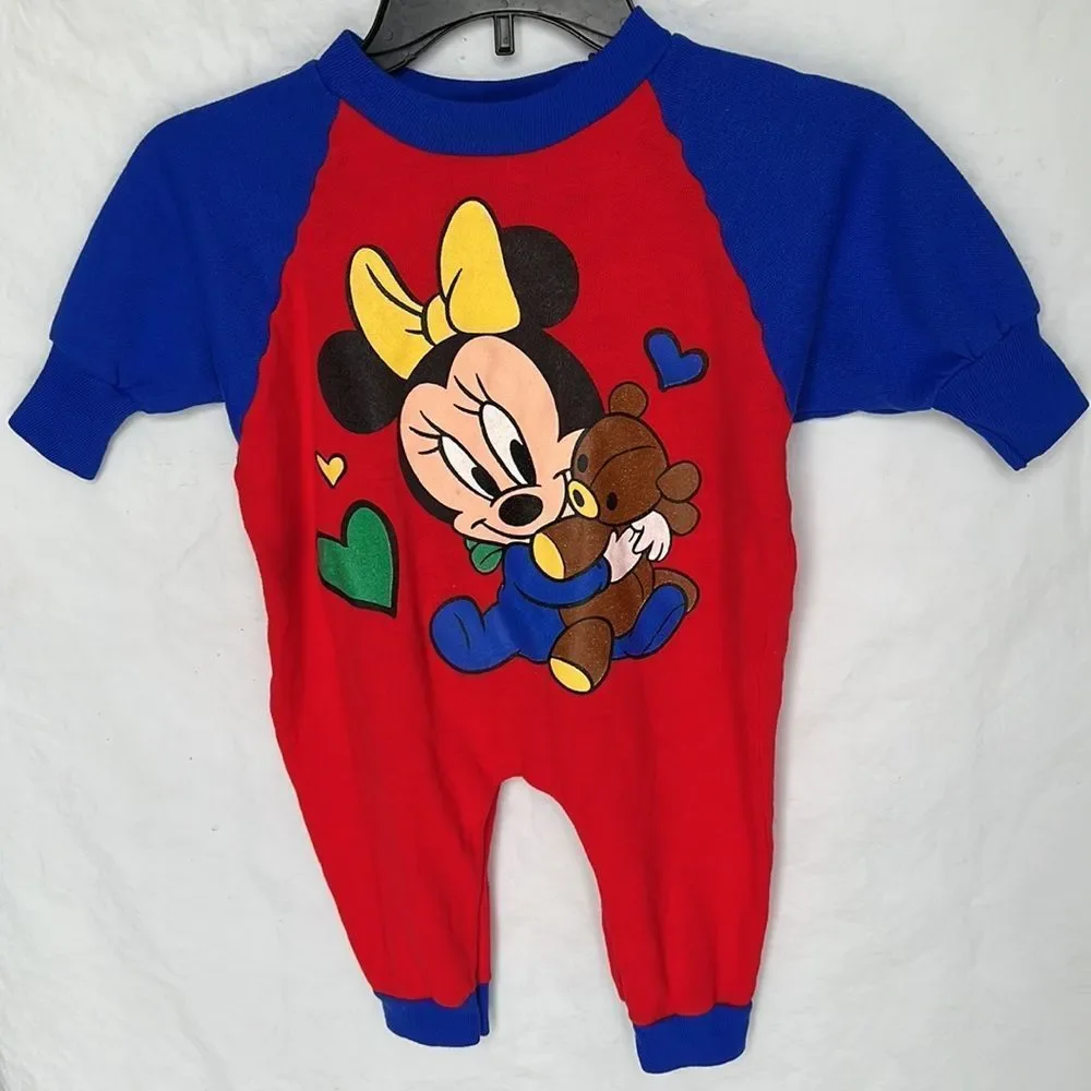 Disney Minnie Mouse infant vintage one piece outfit size 9/12 months - Picture 3 of 6